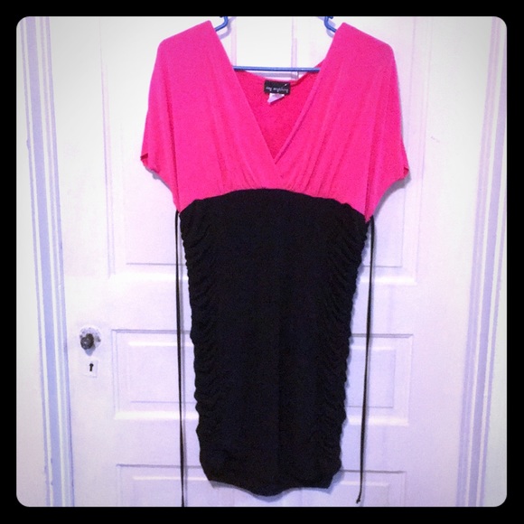 Say Anything Dresses & Skirts - Say Anything Pink and Black Stretchy Dress Say Anything Dresses & Skirts - Say Anything Pink and Black Stretchy Dress
